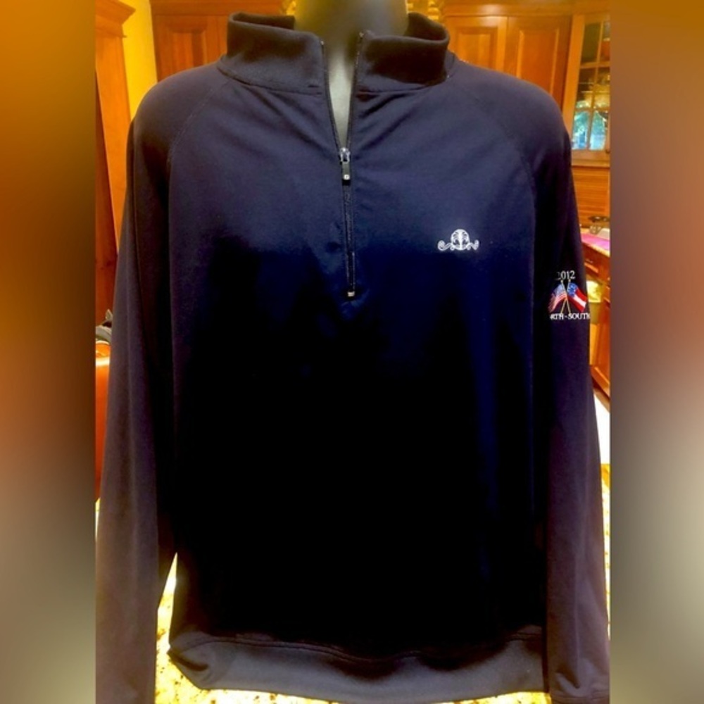 FootJoy 1/4‎ zip golf pullover jacket. Sharp blue w/logos. EUC. XL